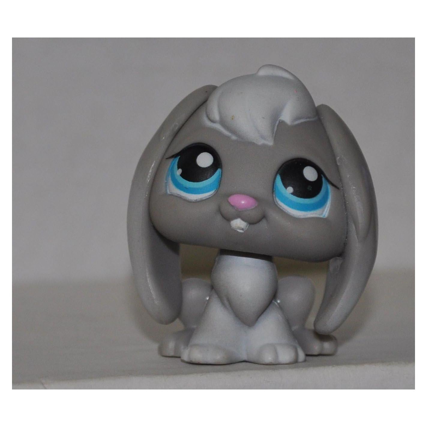Conejo Littlest Pet Shop #346 Gris Ojos Azules Juguete Coleccionable