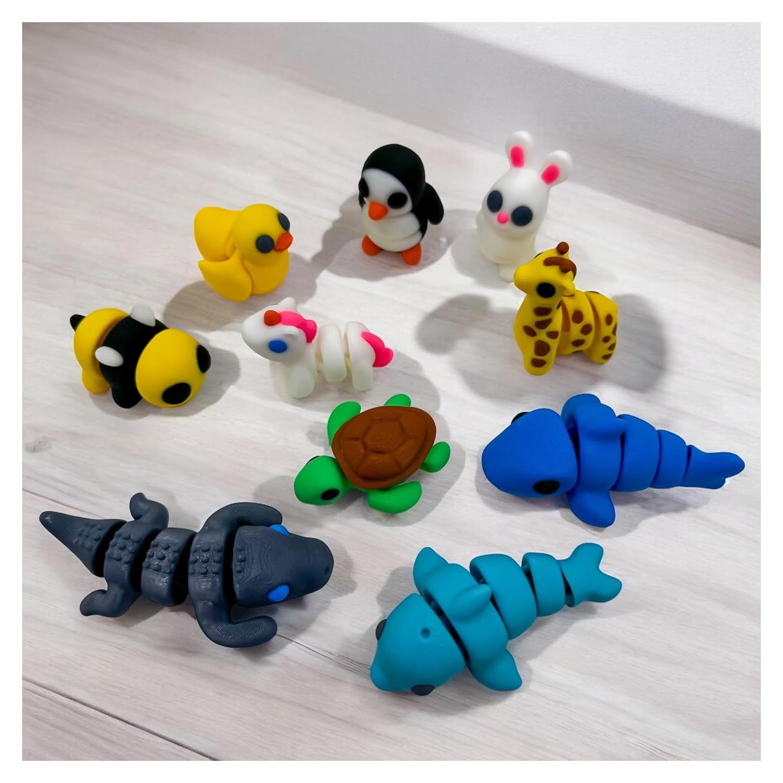 Conjunto de 10 Juguetes Animales Articulados CookieCutz