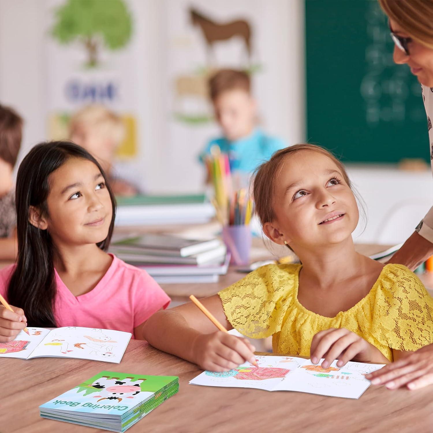 Libros de Colorear Faccito 24 Pcs Animales de Granja