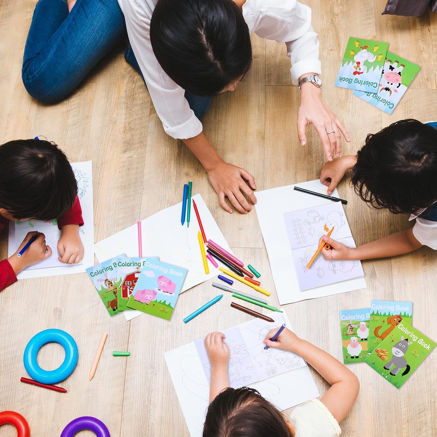 Libros de Colorear Faccito 24 Pcs Animales de Granja