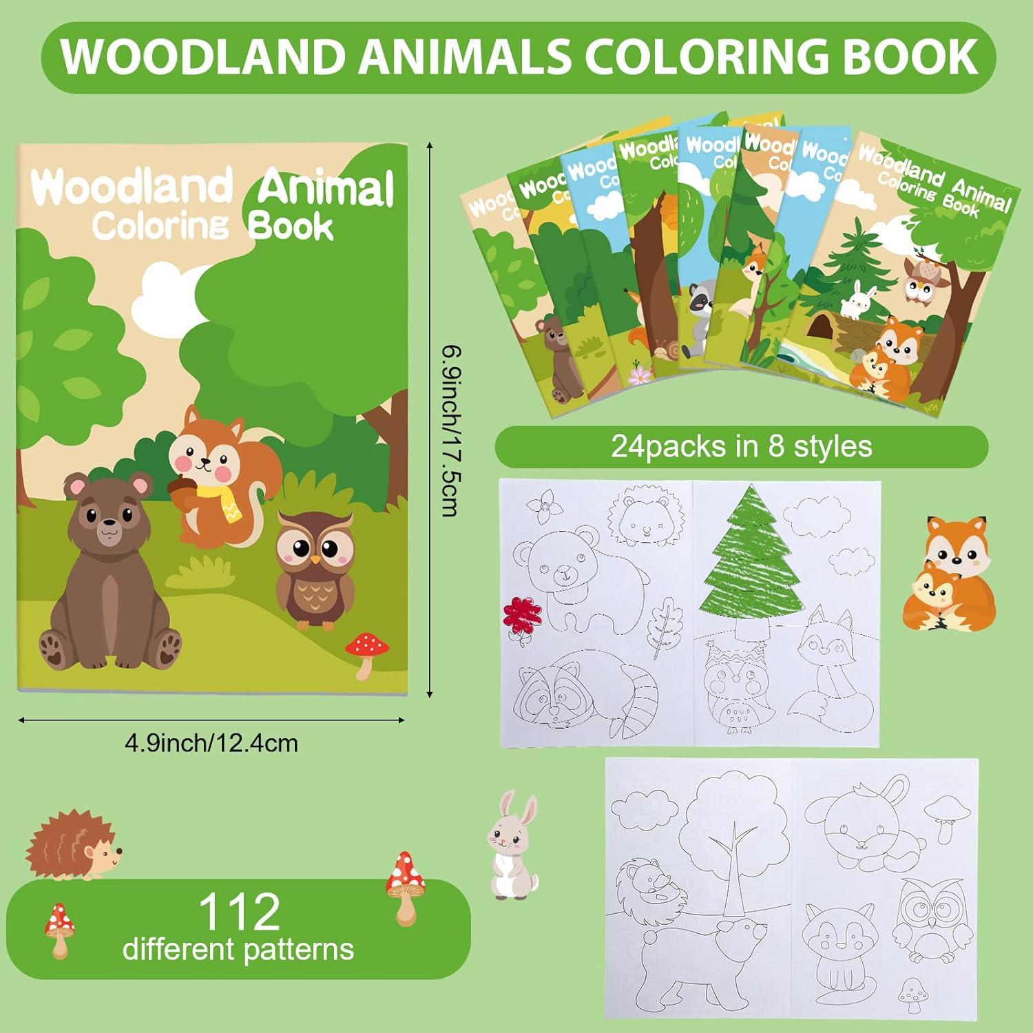 Faccito 24 Libros de Colorear Mini Animales para Niños
