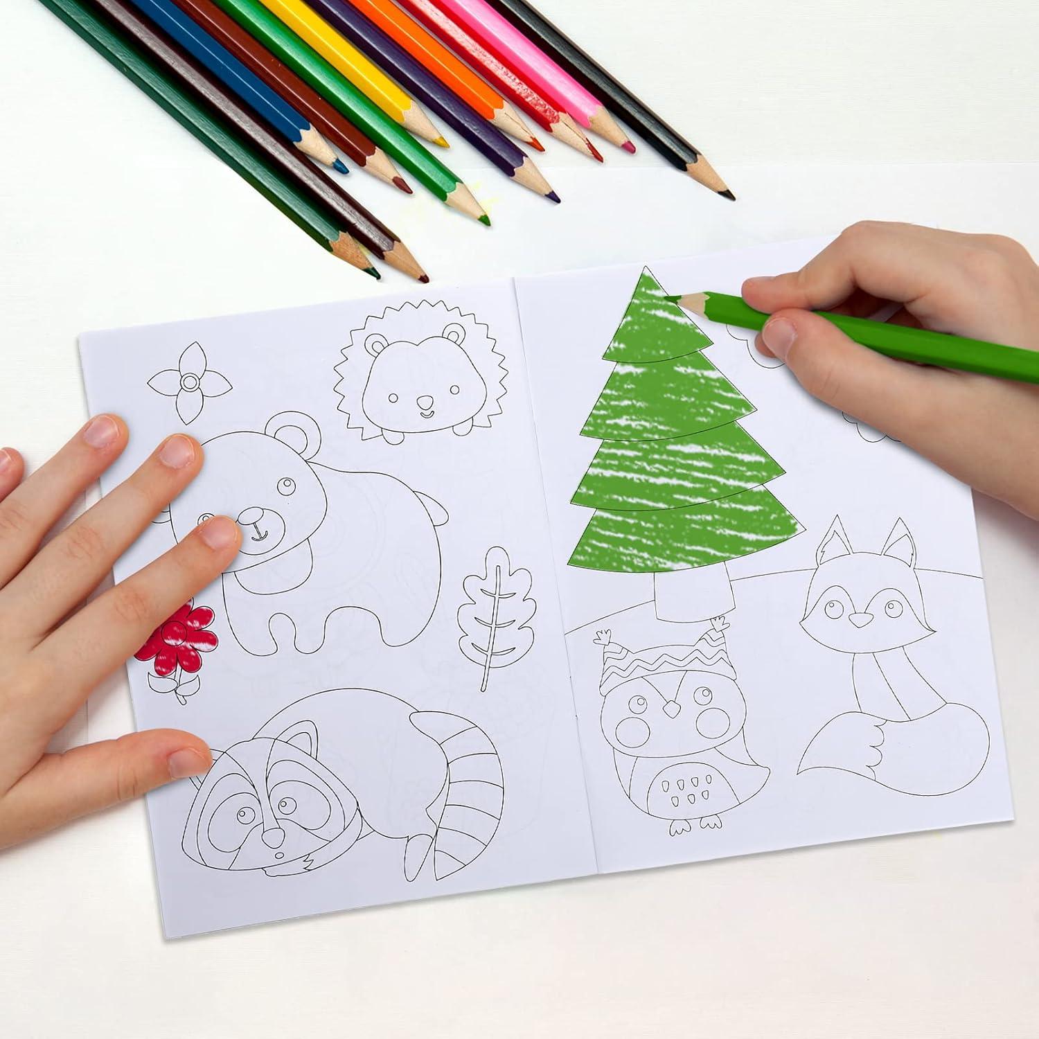 Faccito 24 Libros de Colorear Mini Animales para Niños