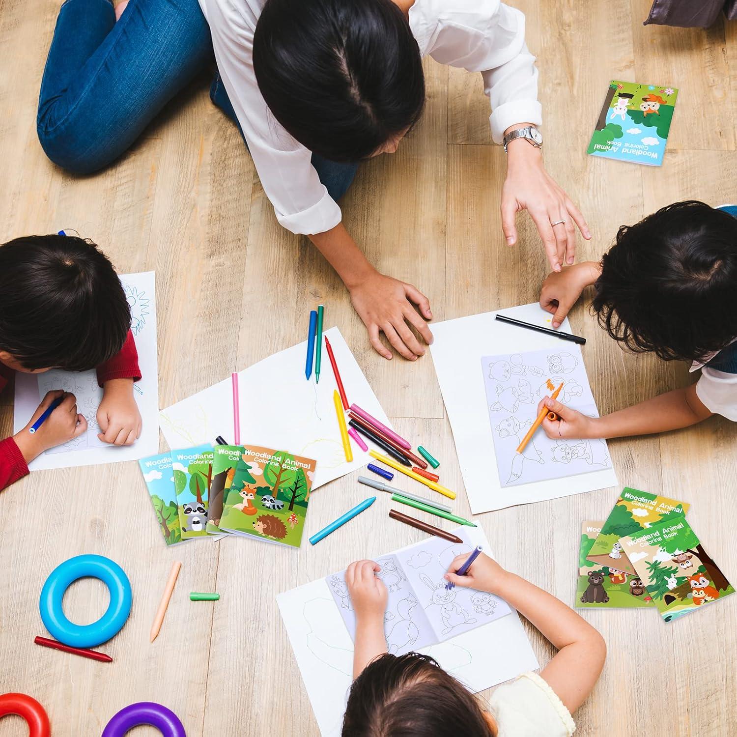 Faccito 24 Libros de Colorear Mini Animales para Niños