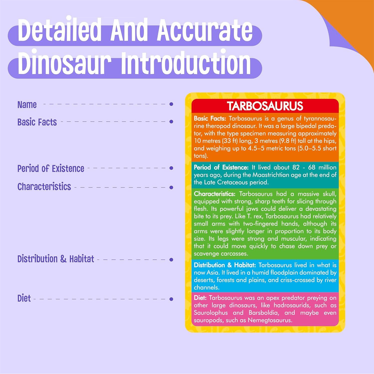 12 Figuras de Dinosaurios SpriteGru + Tarjetas Educativas