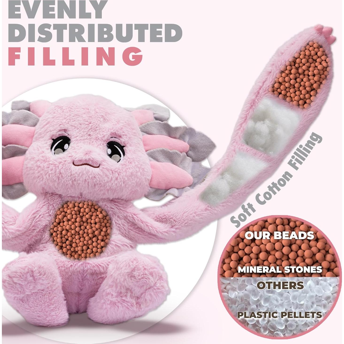 Huggle Healers Ula Axolotl 101.6 cm 2.04 kg Peluche Rosa