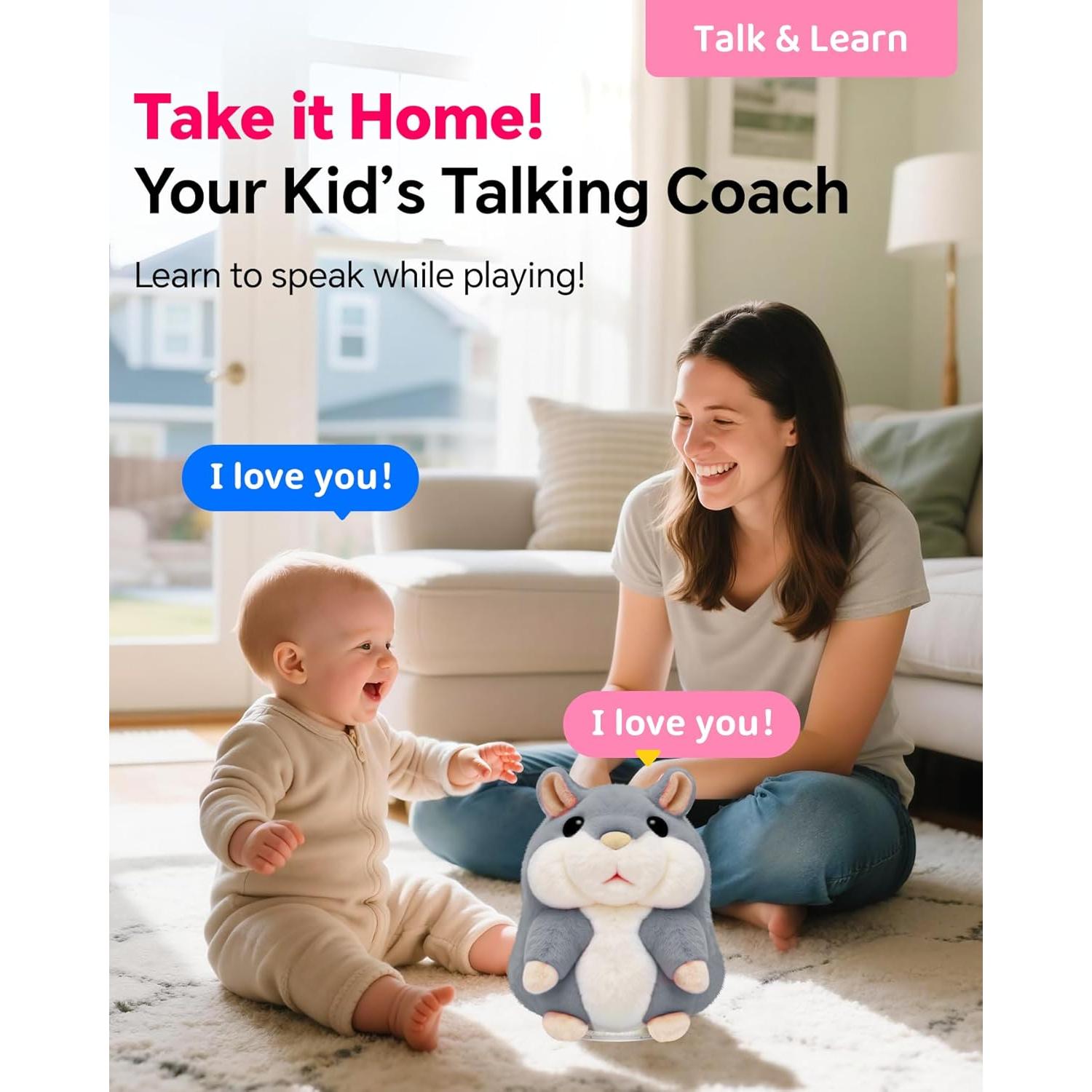 Hámster Hablante Repetidor TWORIVER para Niños 18+ Meses