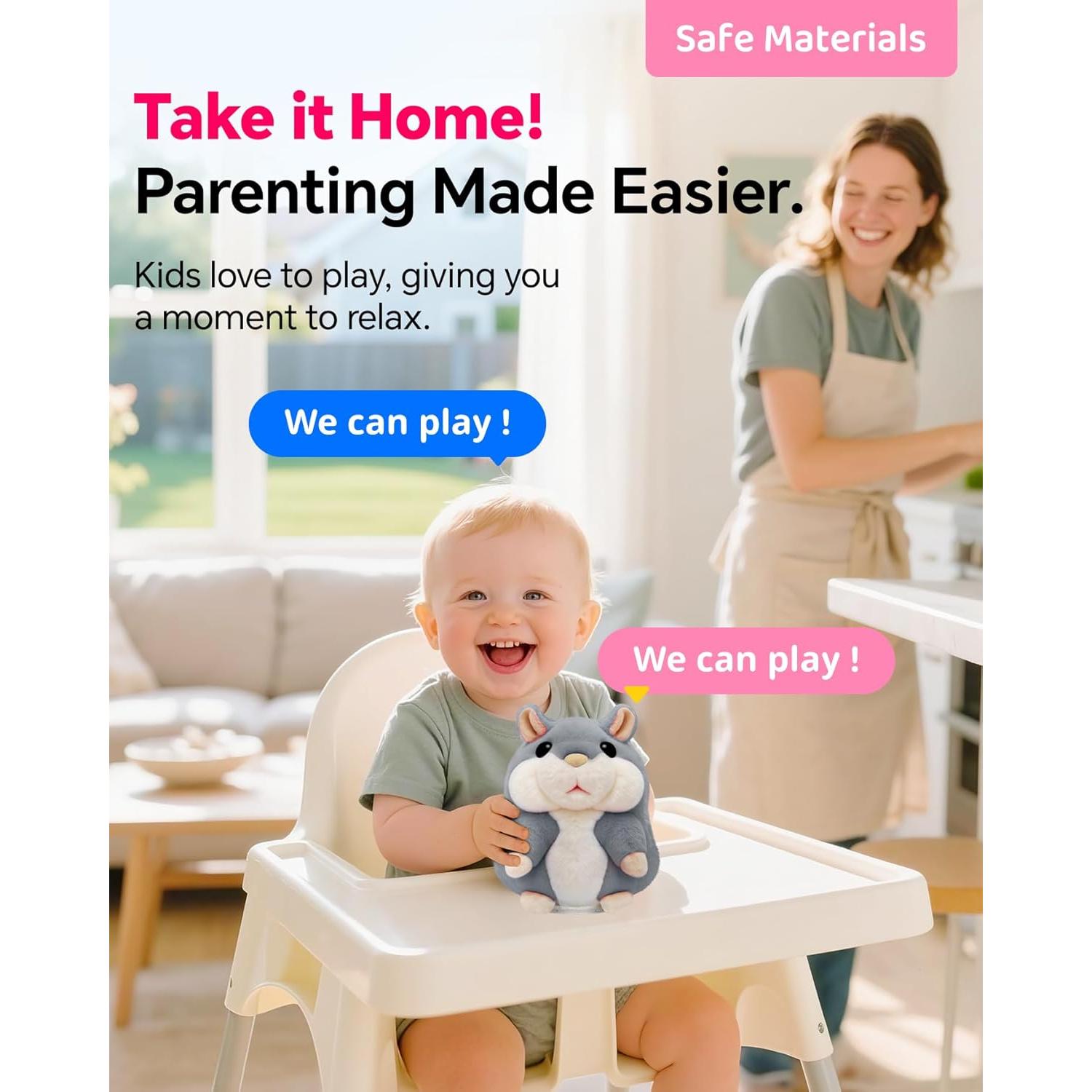 Hámster Hablante Repetidor TWORIVER para Niños 18+ Meses