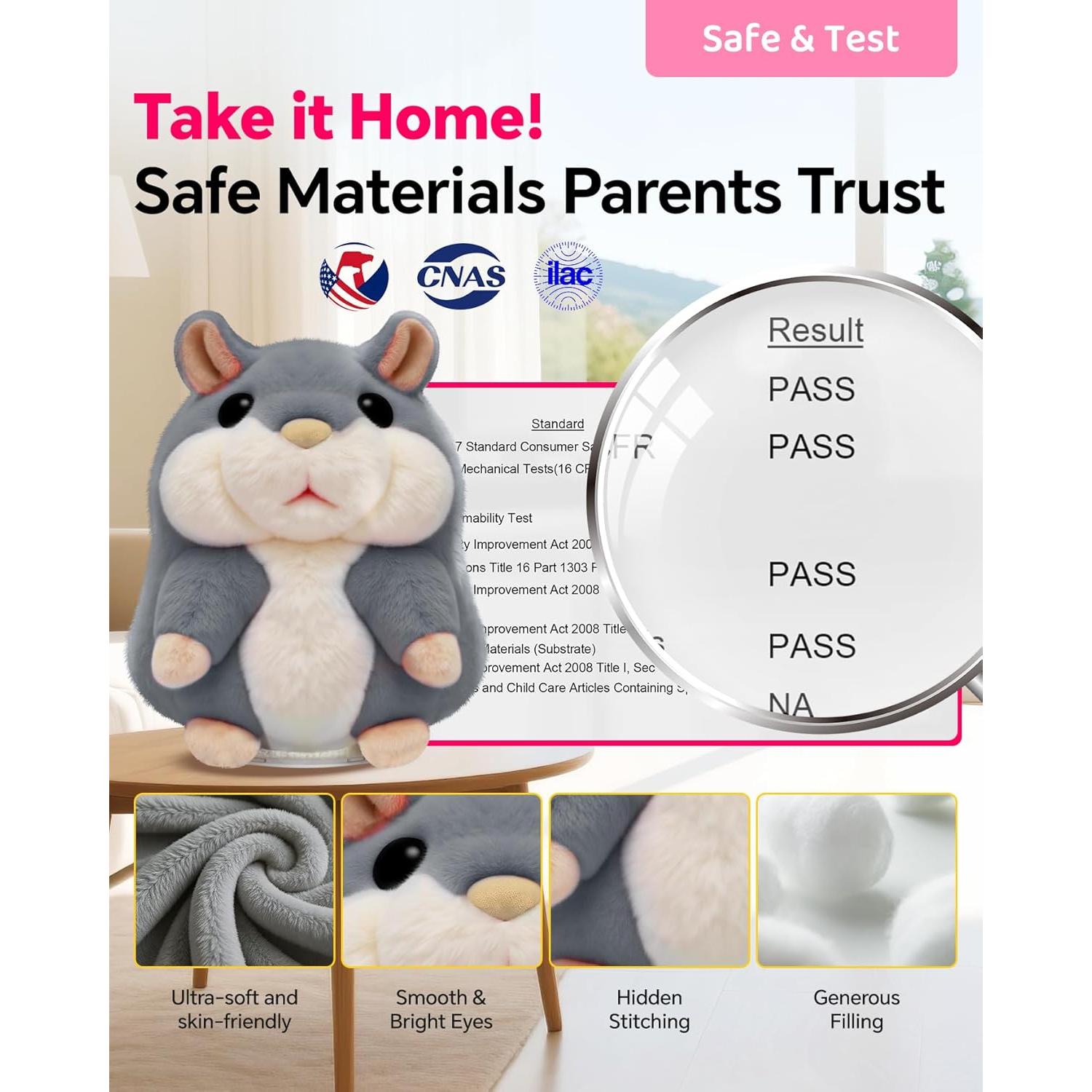 Hámster Hablante Repetidor TWORIVER para Niños 18+ Meses