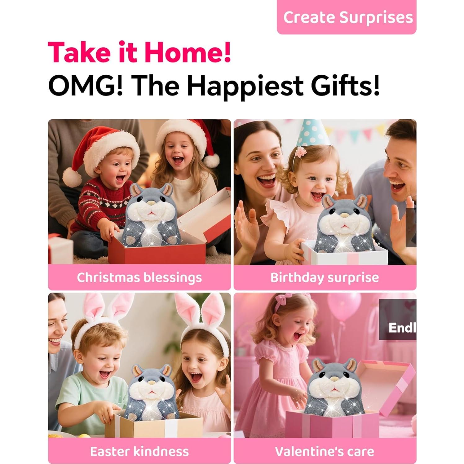 Hámster Hablante Repetidor TWORIVER para Niños 18+ Meses