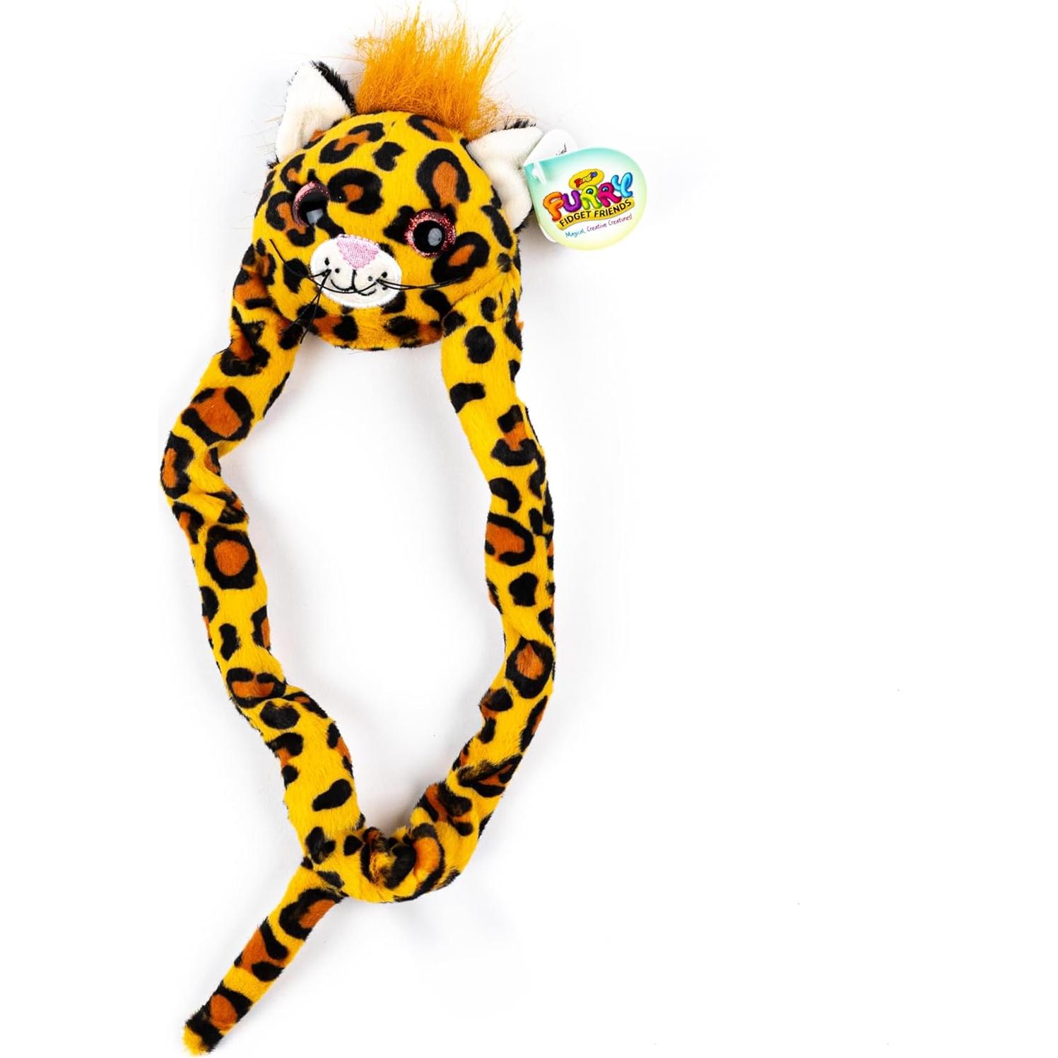 Tangle Amigos Fidget Peludos - Sabiduría El Leopardo - Juguete Sensorial