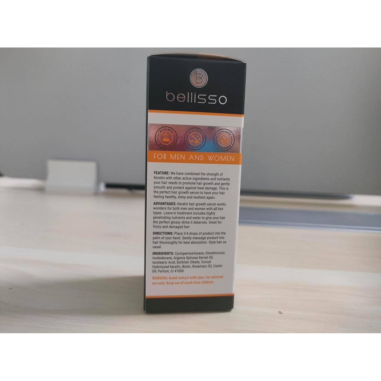 Suero de Cabello Bellisso - Queratina Anti Frizz 150ml