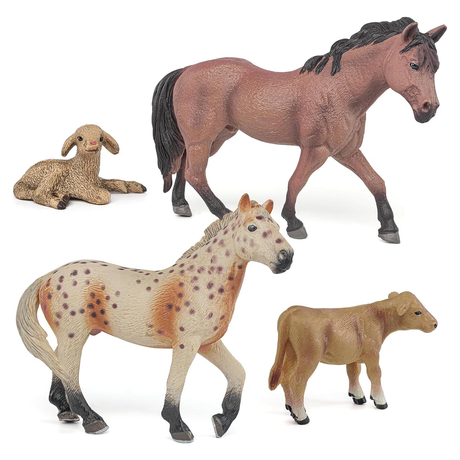 Figuras de Animales de Granja LC JoyCre 4PCS Realistas