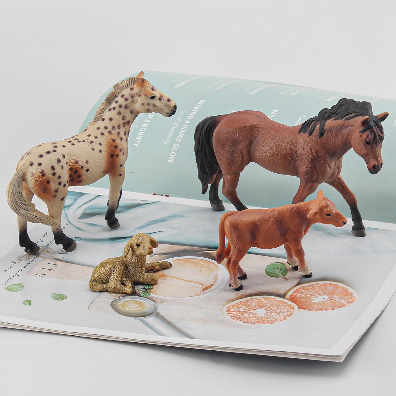 Figuras de Animales de Granja LC JoyCre 4PCS Realistas