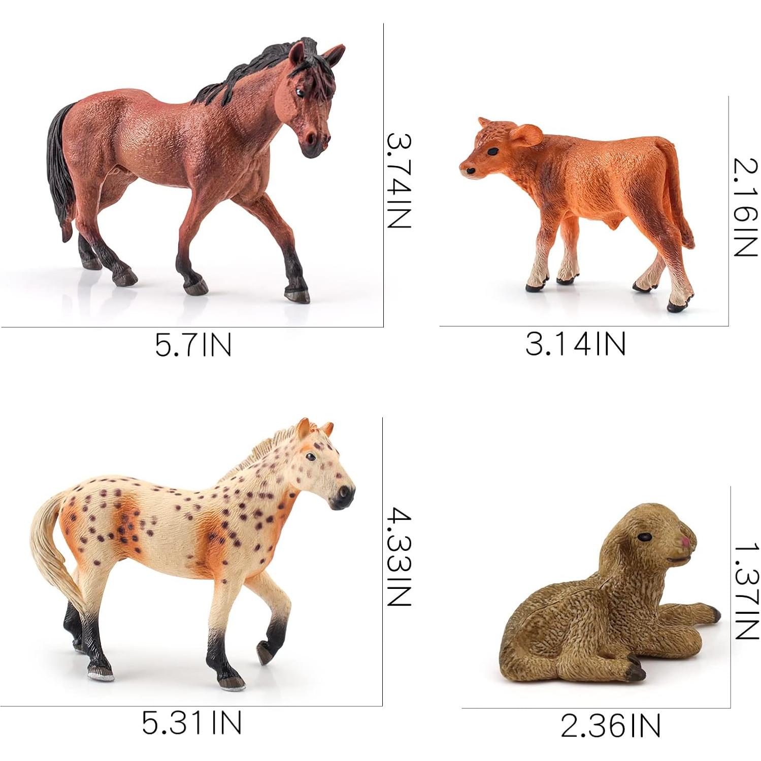 Figuras de Animales de Granja LC JoyCre 4PCS Realistas