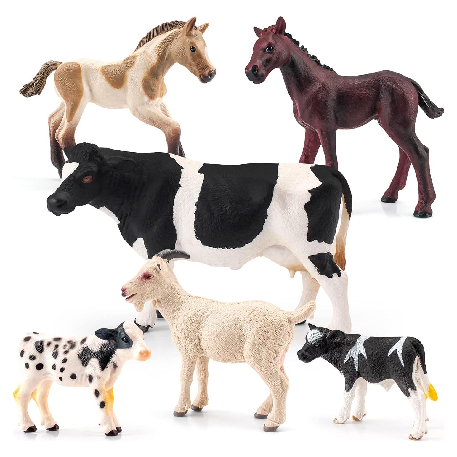 Figuras de Animales de Granja LC JoyCre 6PCS Realistas