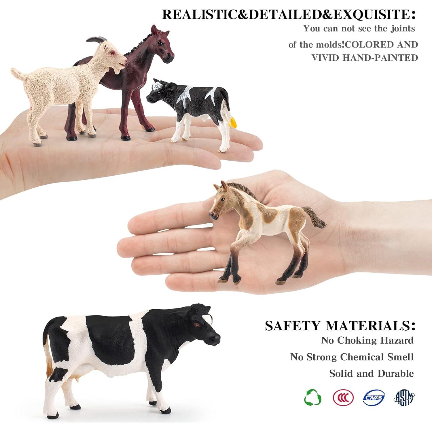 Figuras de Animales de Granja LC JoyCre 6PCS Realistas