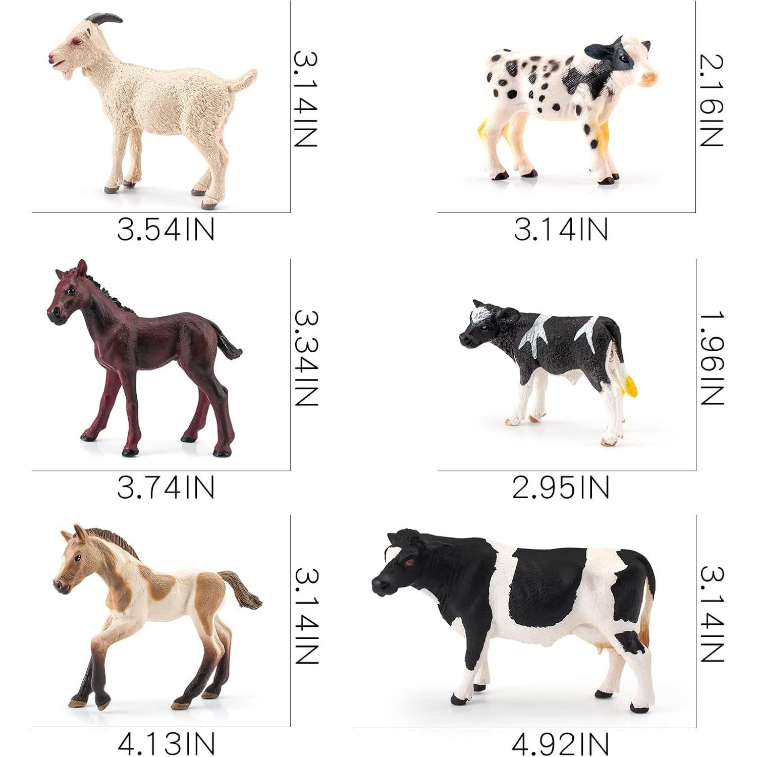 Figuras de Animales de Granja LC JoyCre 6PCS Realistas