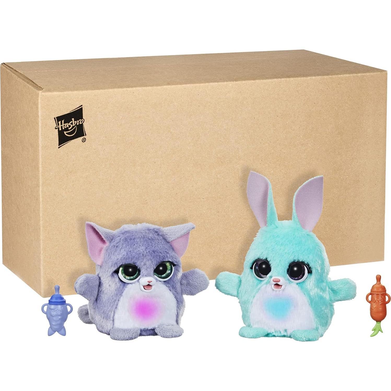 FurReal Fuzzalots Gatito y Conejo Juguete Interactivo 348g