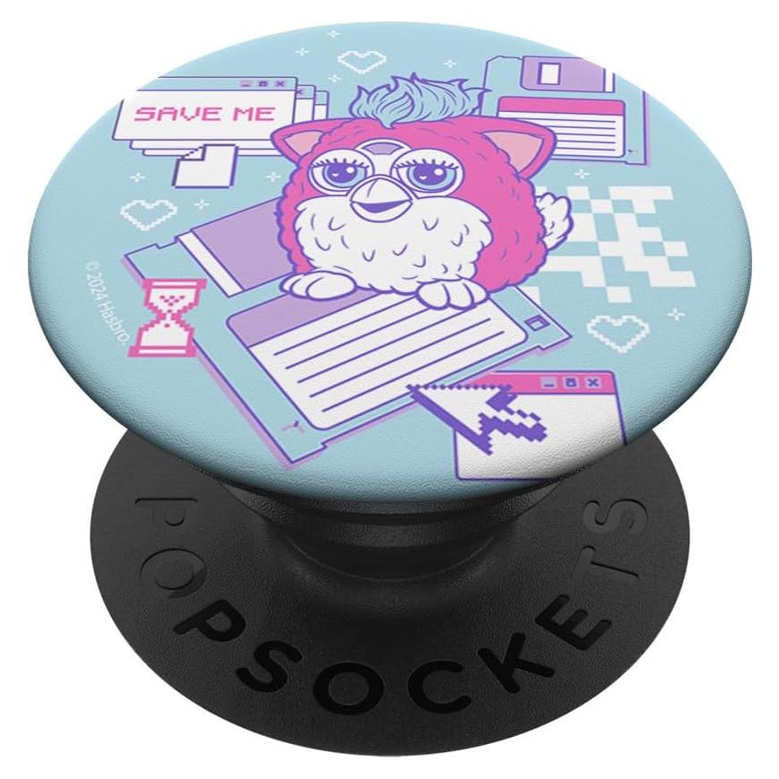 PopSockets PopGrip Estándar Negro - Accesorio Furby Oficial
