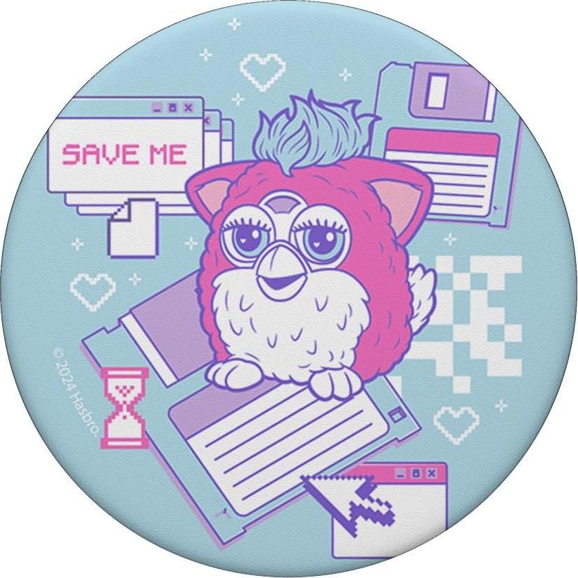 PopSockets PopGrip Estándar Negro - Accesorio Furby Oficial