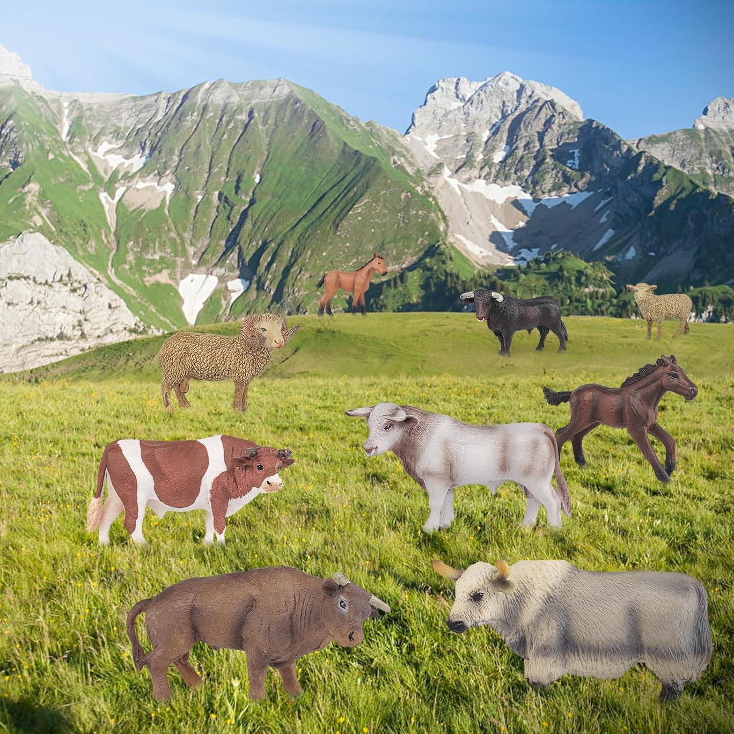 Set de Juguetes de Animales de Granja LC JoyCre 9PCS