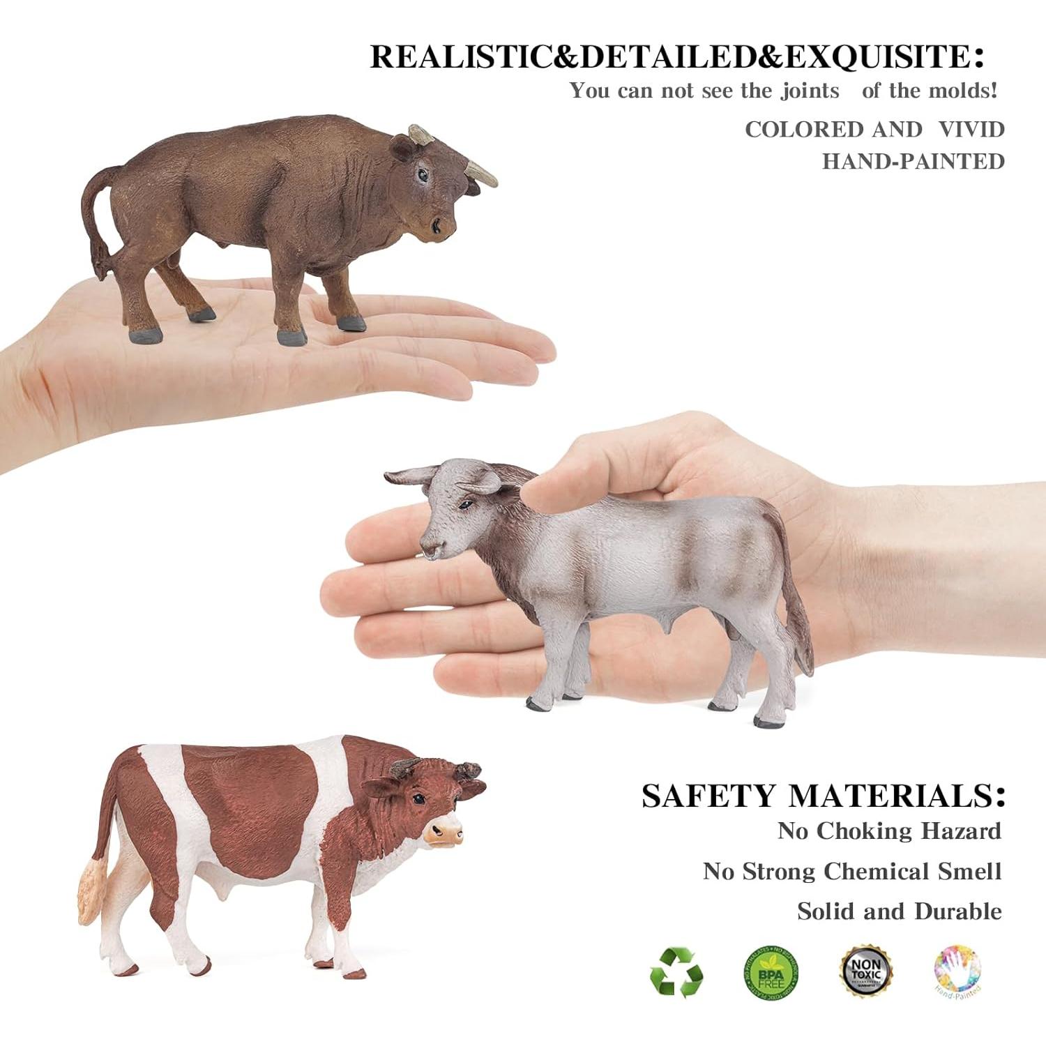 Set de Juguetes de Animales de Granja LC JoyCre 9PCS