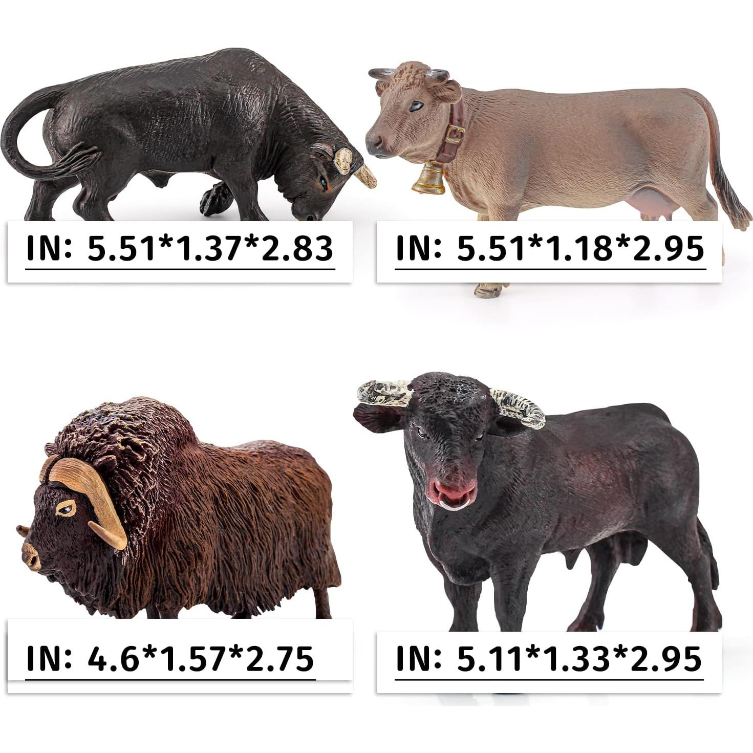 Figuras de Animales de Granja LC JoyCre 4PCS Realistas