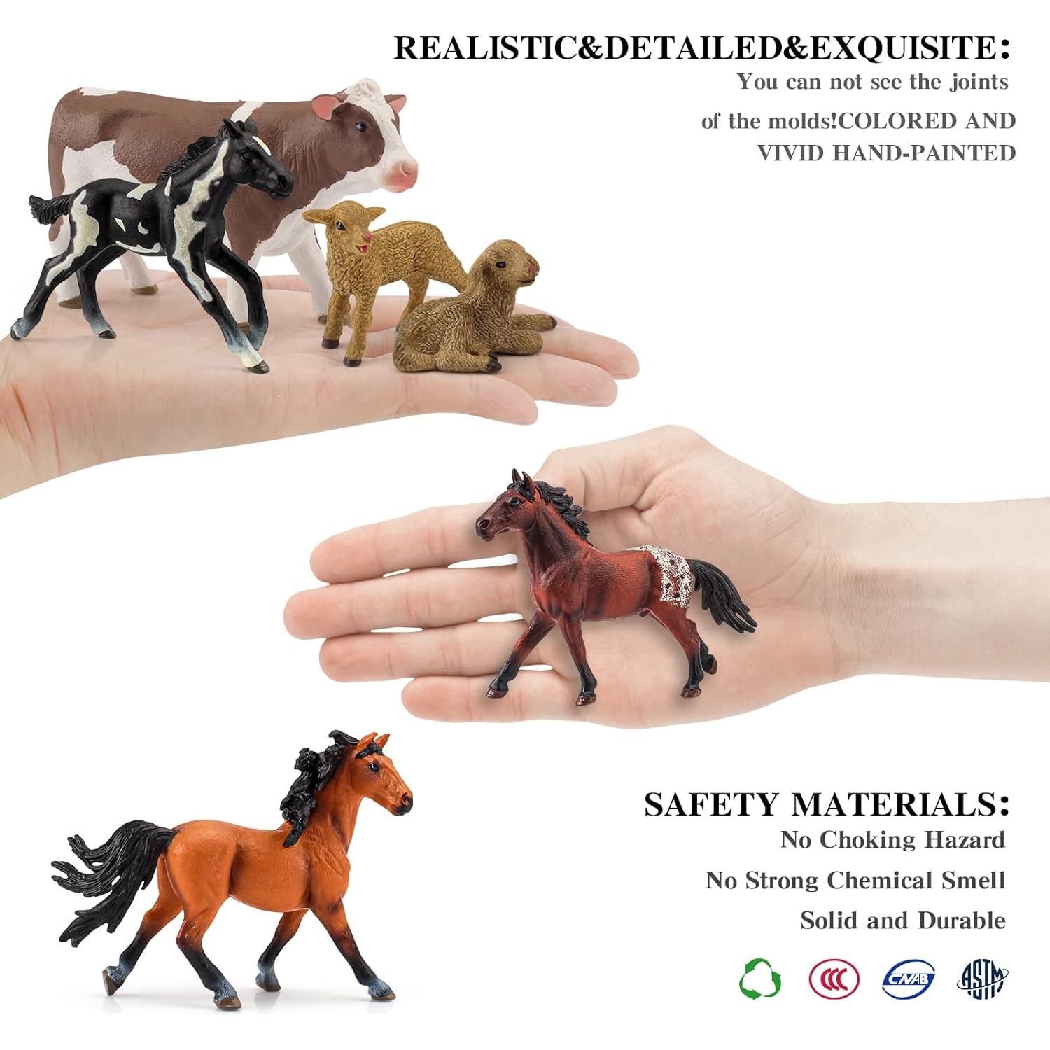 Conjunto de Animales de Granja 8PCS LC JoyCre Juguetes