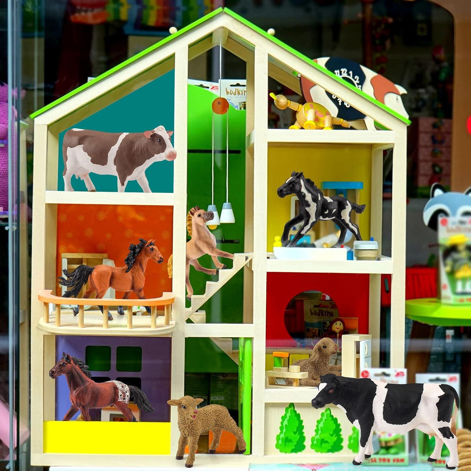 Conjunto de Animales de Granja 8PCS LC JoyCre Juguetes