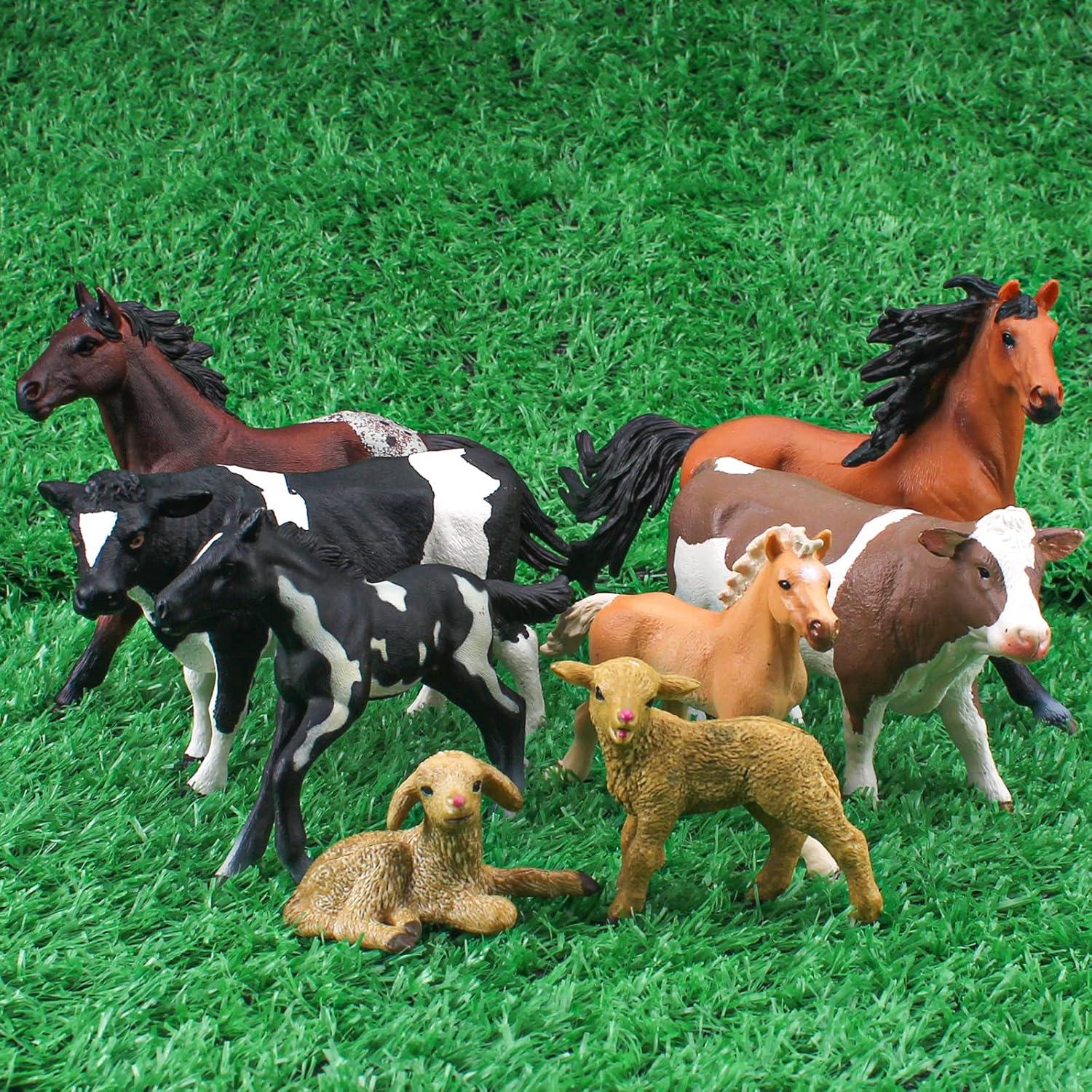 Conjunto de Animales de Granja 8PCS LC JoyCre Juguetes