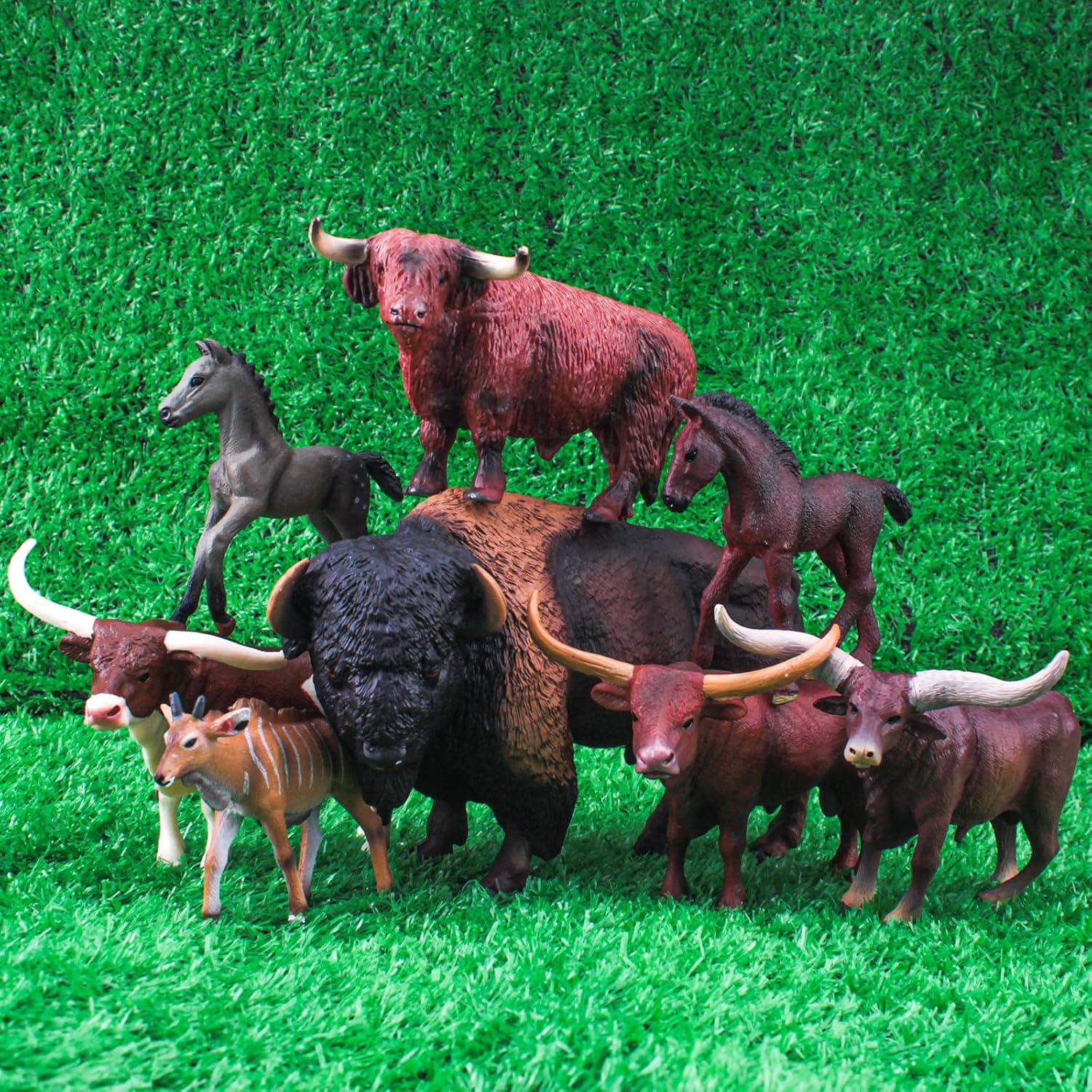 Juego de Juguetes Bull Toys: 8 Figuras de Animales de Granja