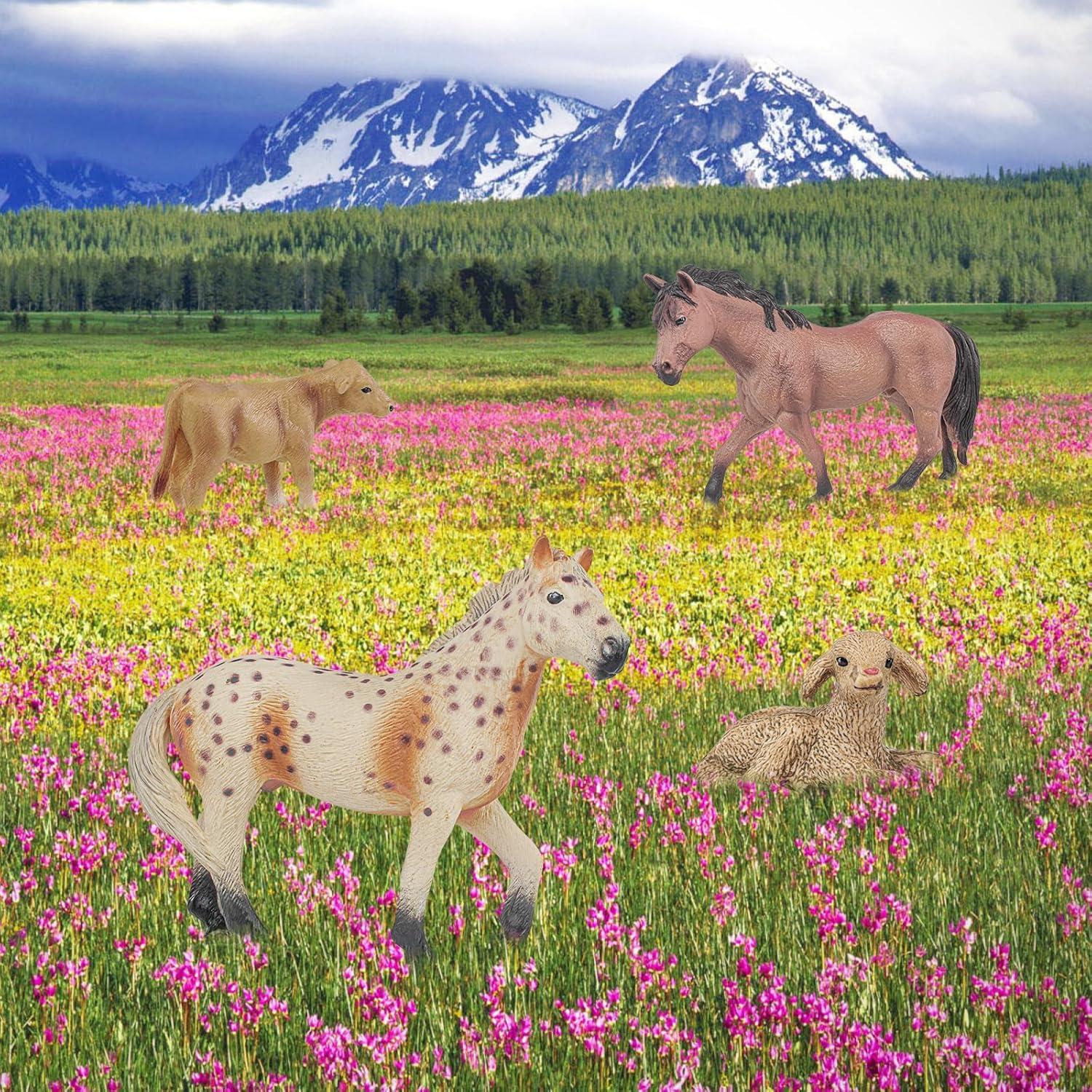 Set de Juguetes Animales de Granja LC JoyCre 4PCS Realistas