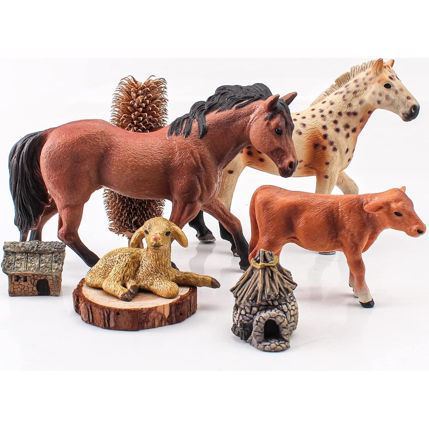 Set de Juguetes Animales de Granja LC JoyCre 4PCS Realistas