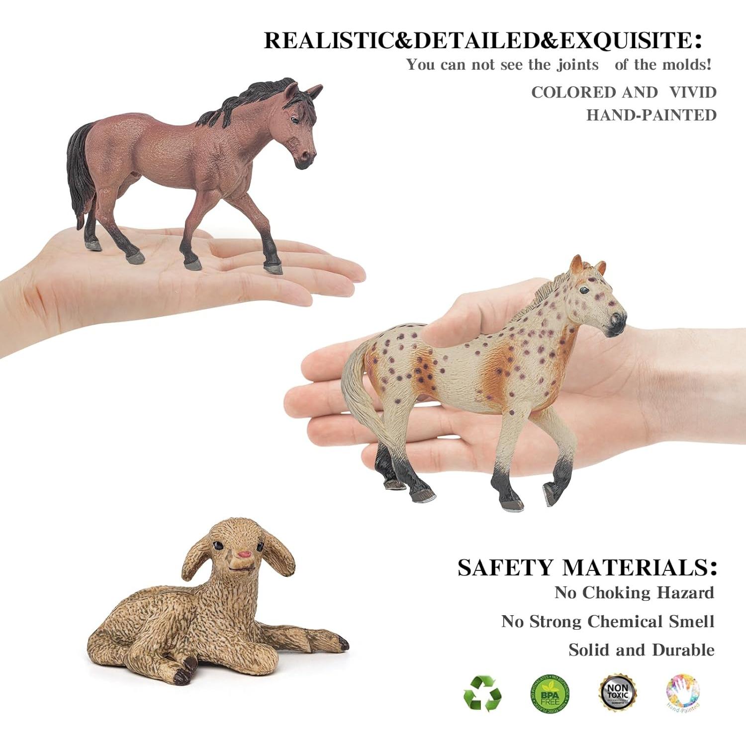 Set de Juguetes Animales de Granja LC JoyCre 4PCS Realistas