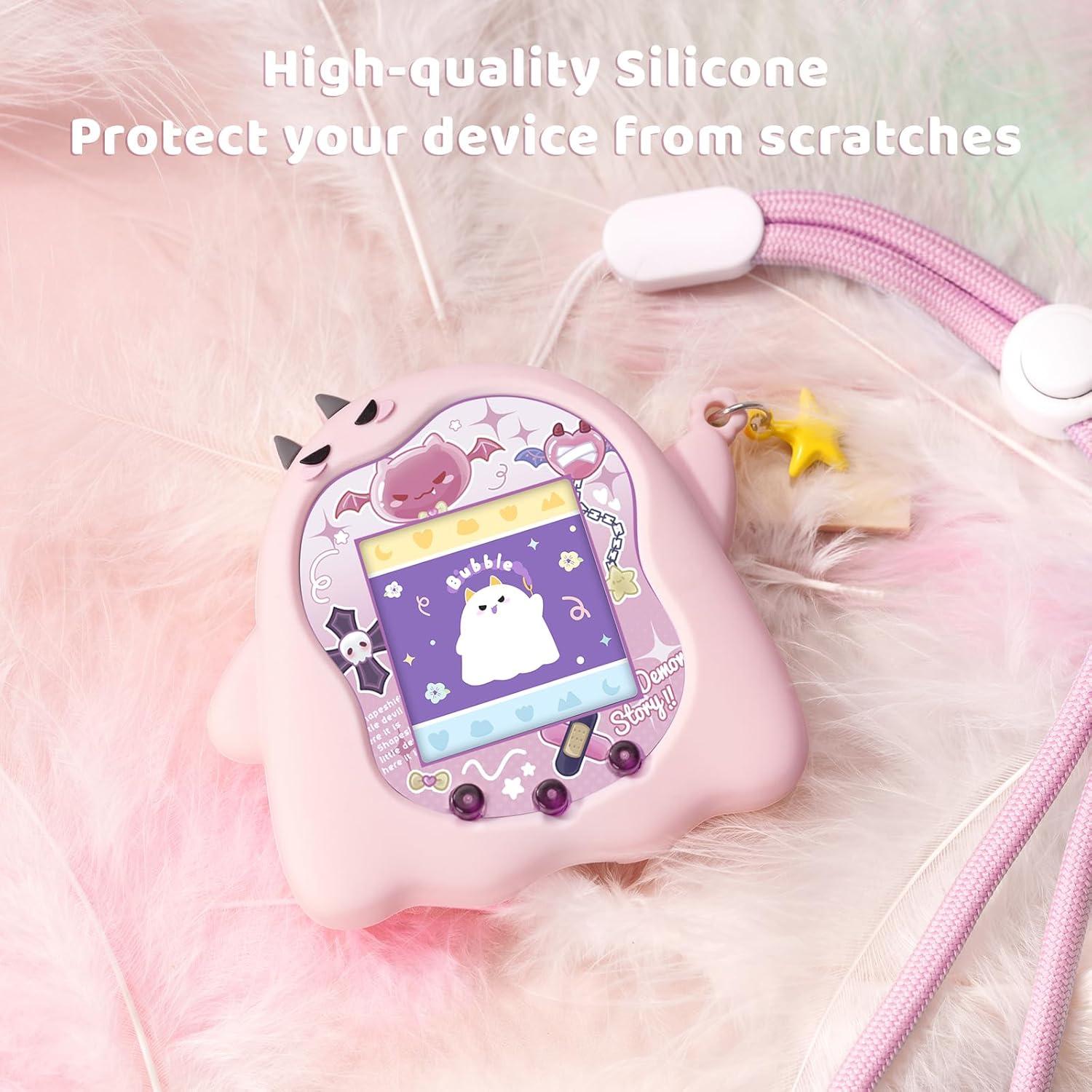 Funda de Silicona BUBBLELOGUS para Tamagotchi Uni - Rosa