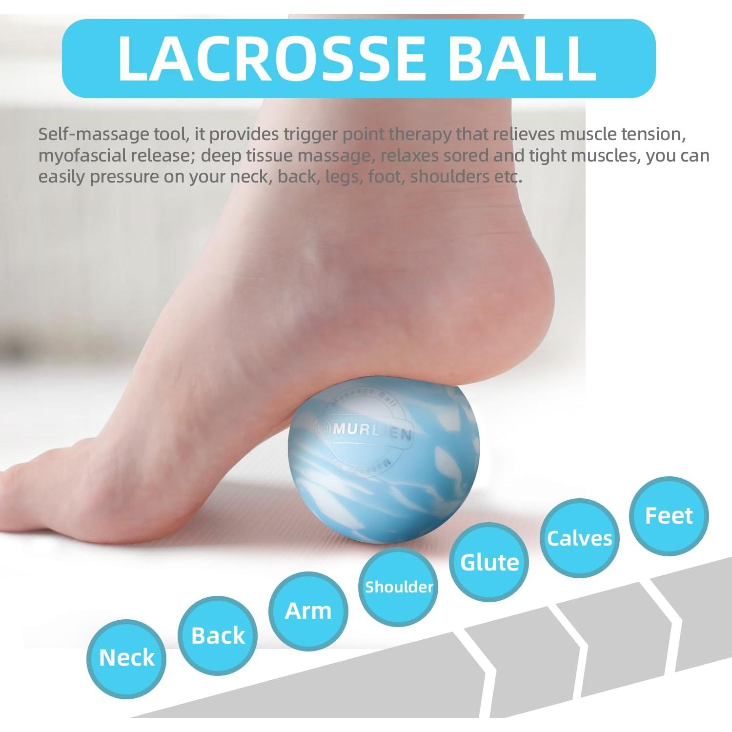 Bola de Masaje MURLIEN para Puntos Gatillo - Azul 6.3 cm