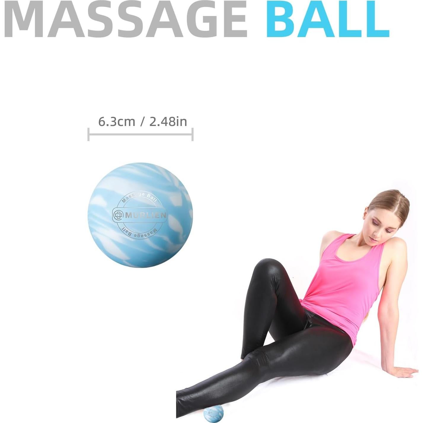 Bola de Masaje MURLIEN para Puntos Gatillo - Azul 6.3 cm