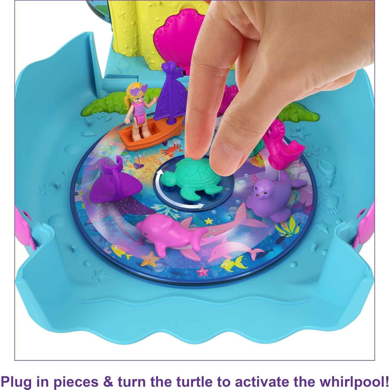 Acuario de Burbujas Polly Pocket con 10 Accesorios y Muñeca