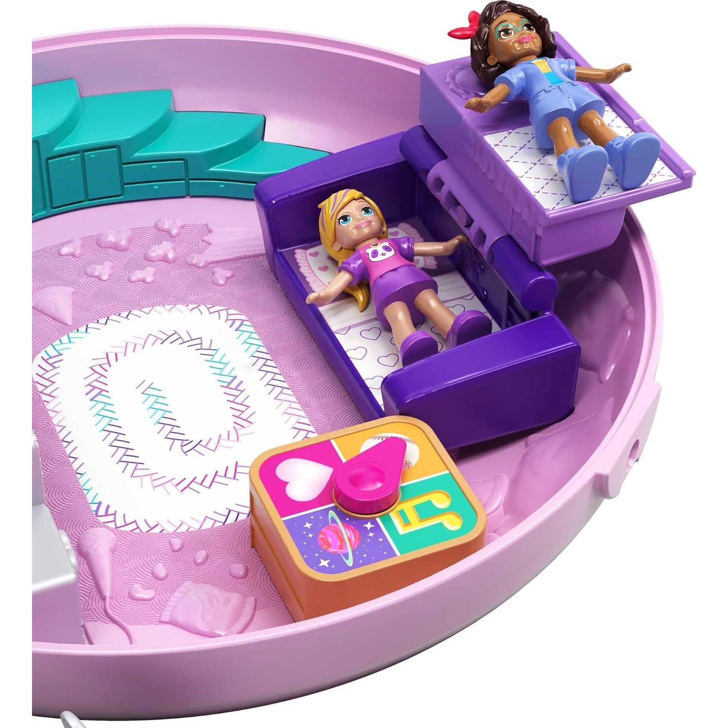 Juego Polly Pocket Fiesta de Pijamas Donut Mattel con 2 Muñecas