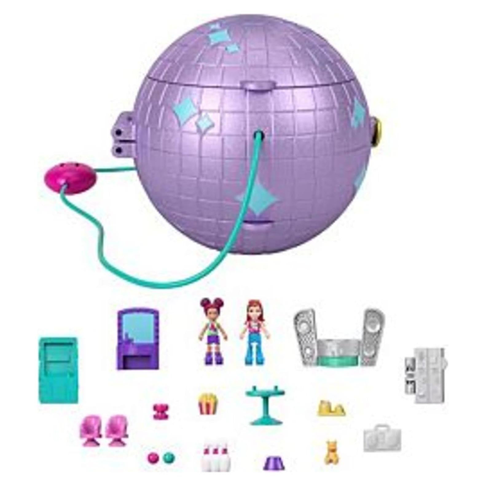 Juego Compacto de Patinaje Disco Polly Pocket con 2 Muñecas