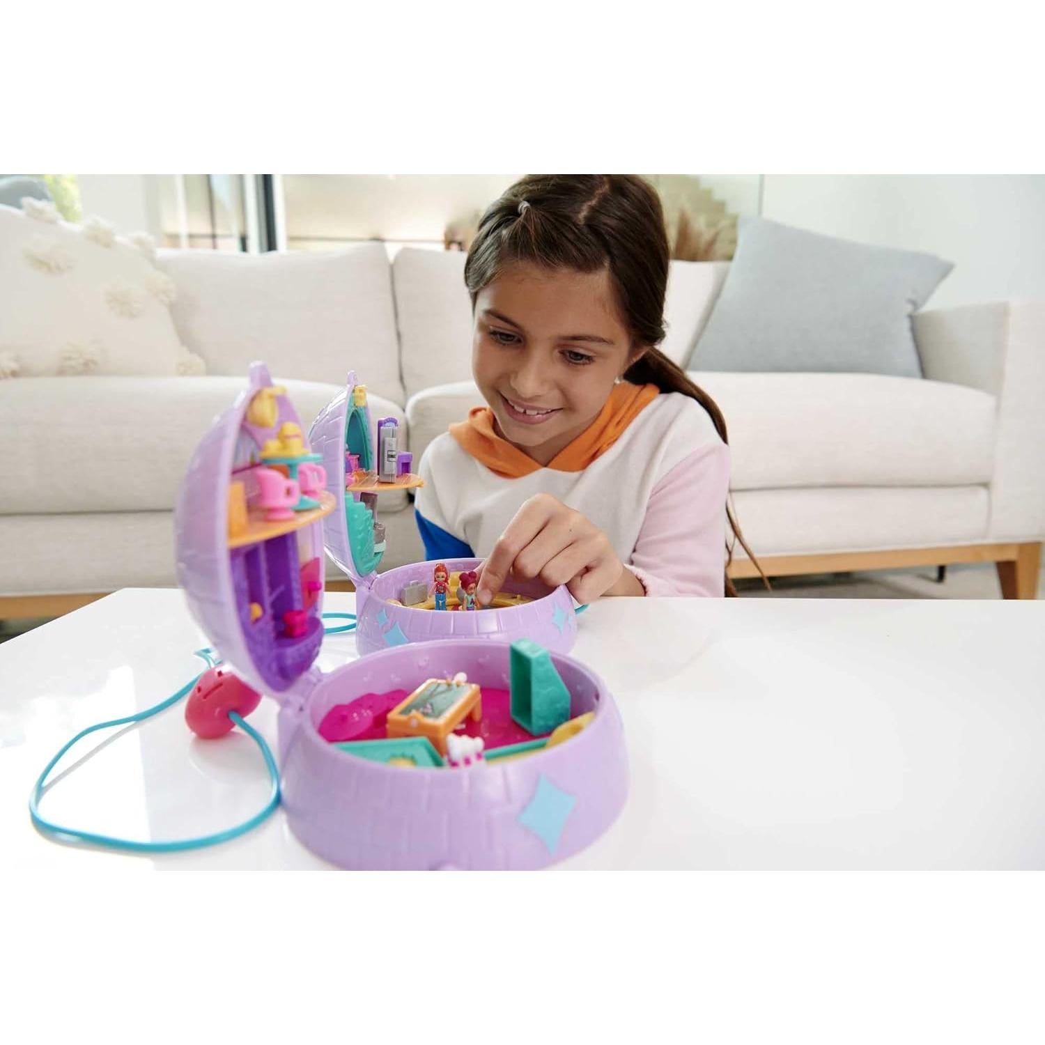 Juego Compacto de Patinaje Disco Polly Pocket con 2 Muñecas