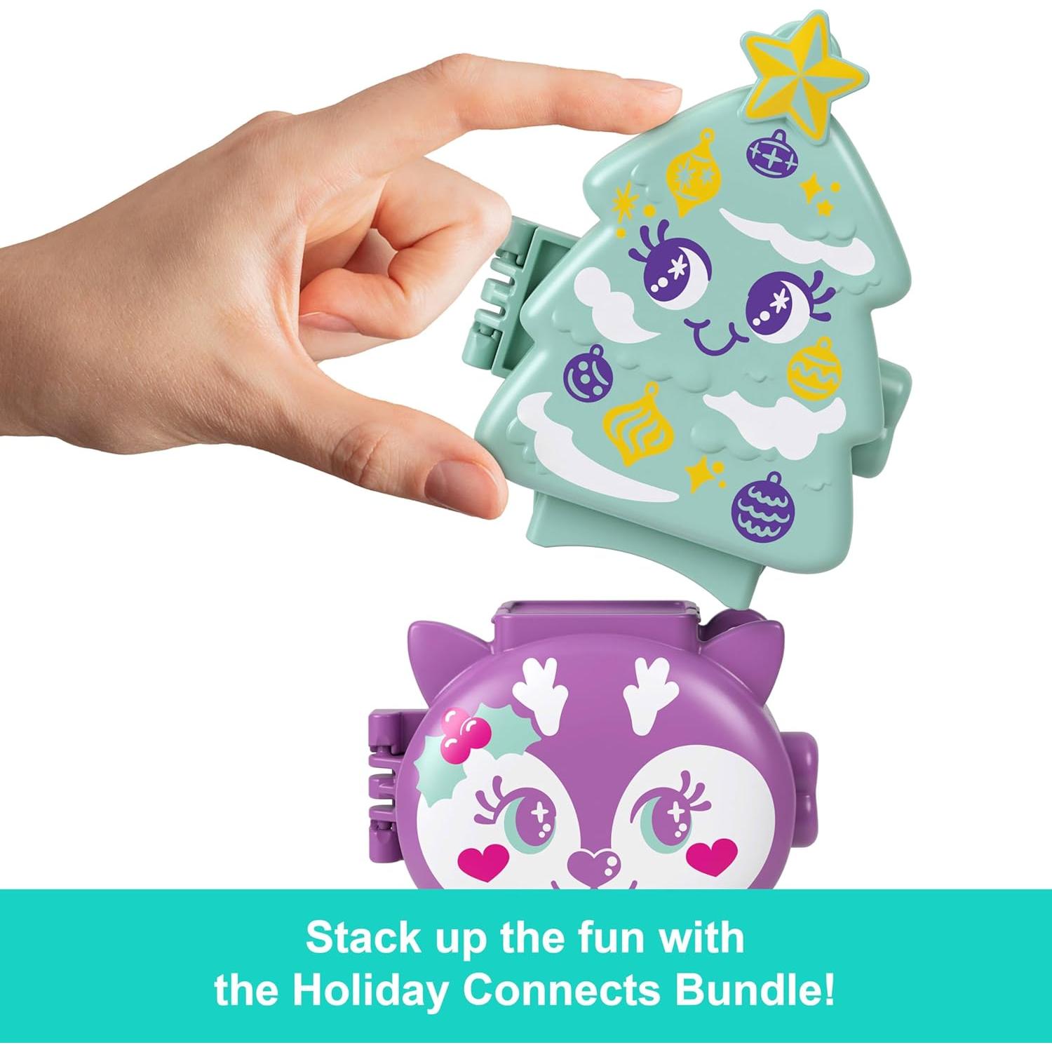 Juguete Polly Pocket Compacto Navideño con Muñeca y Accesorios