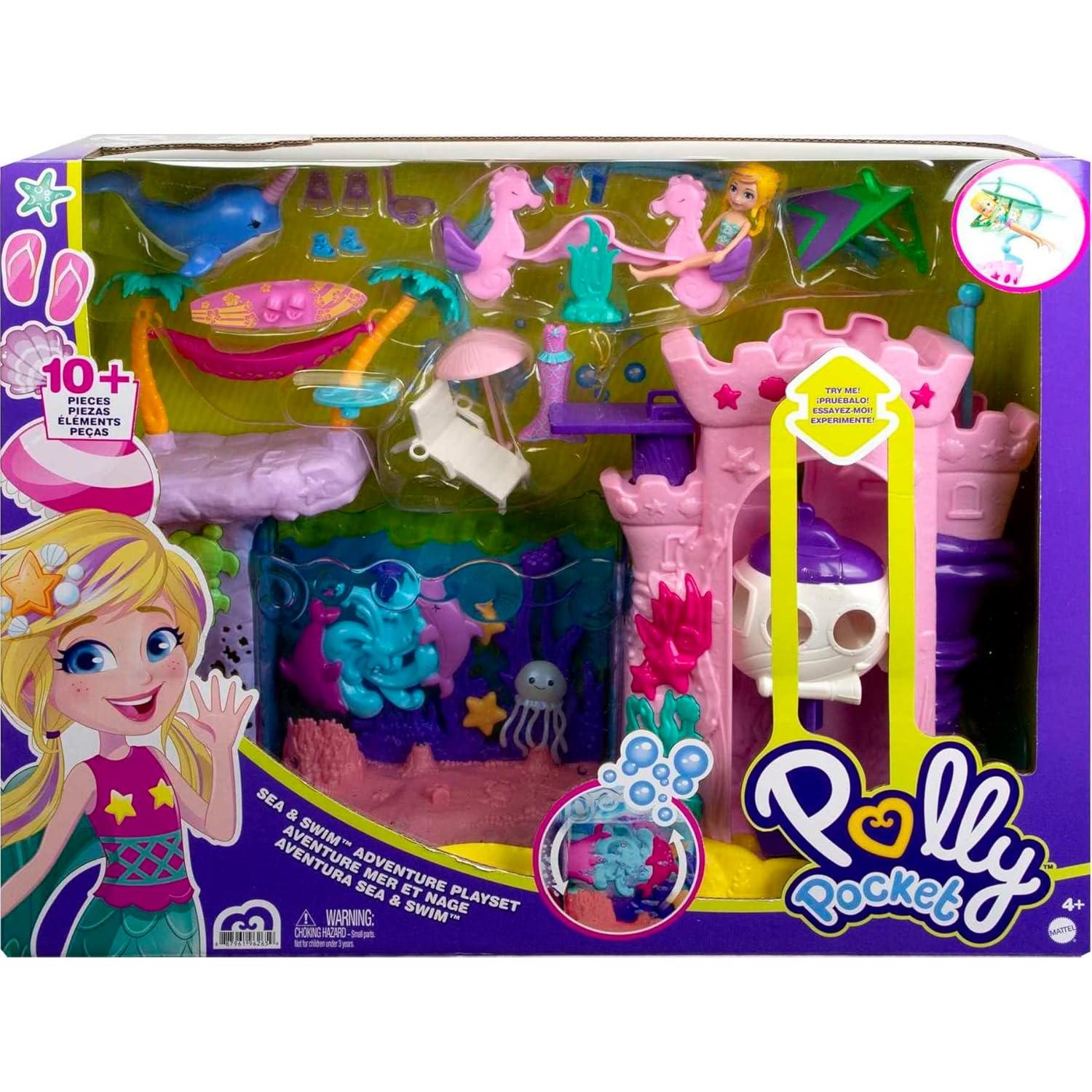 Juego de Aventura en el Mar Polly Pocket con Muñeca 7.62 cm