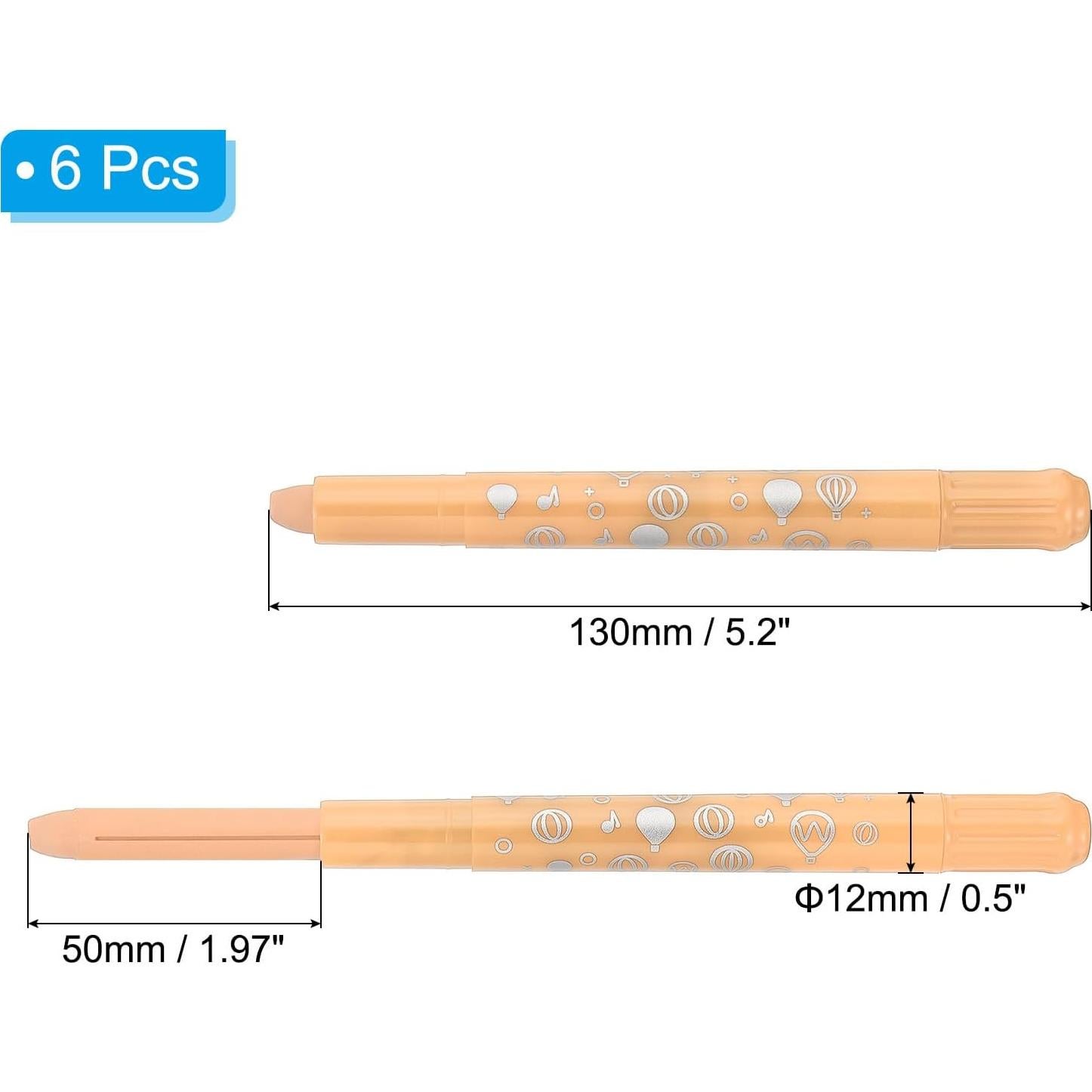 Crayones Acuarelables PATIKIL 6Pcs Beige Lavables