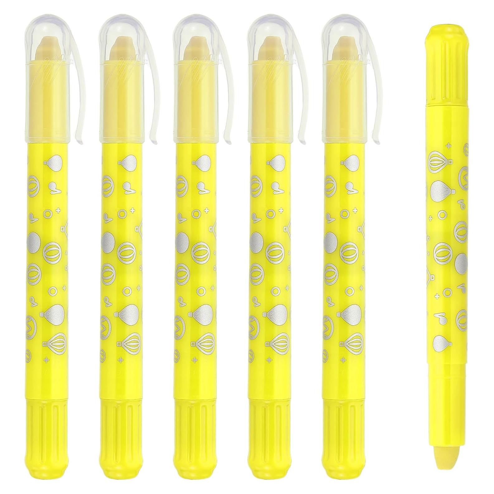 Crayones Acuarelables PATIKIL 6Pcs Amarillo Claro