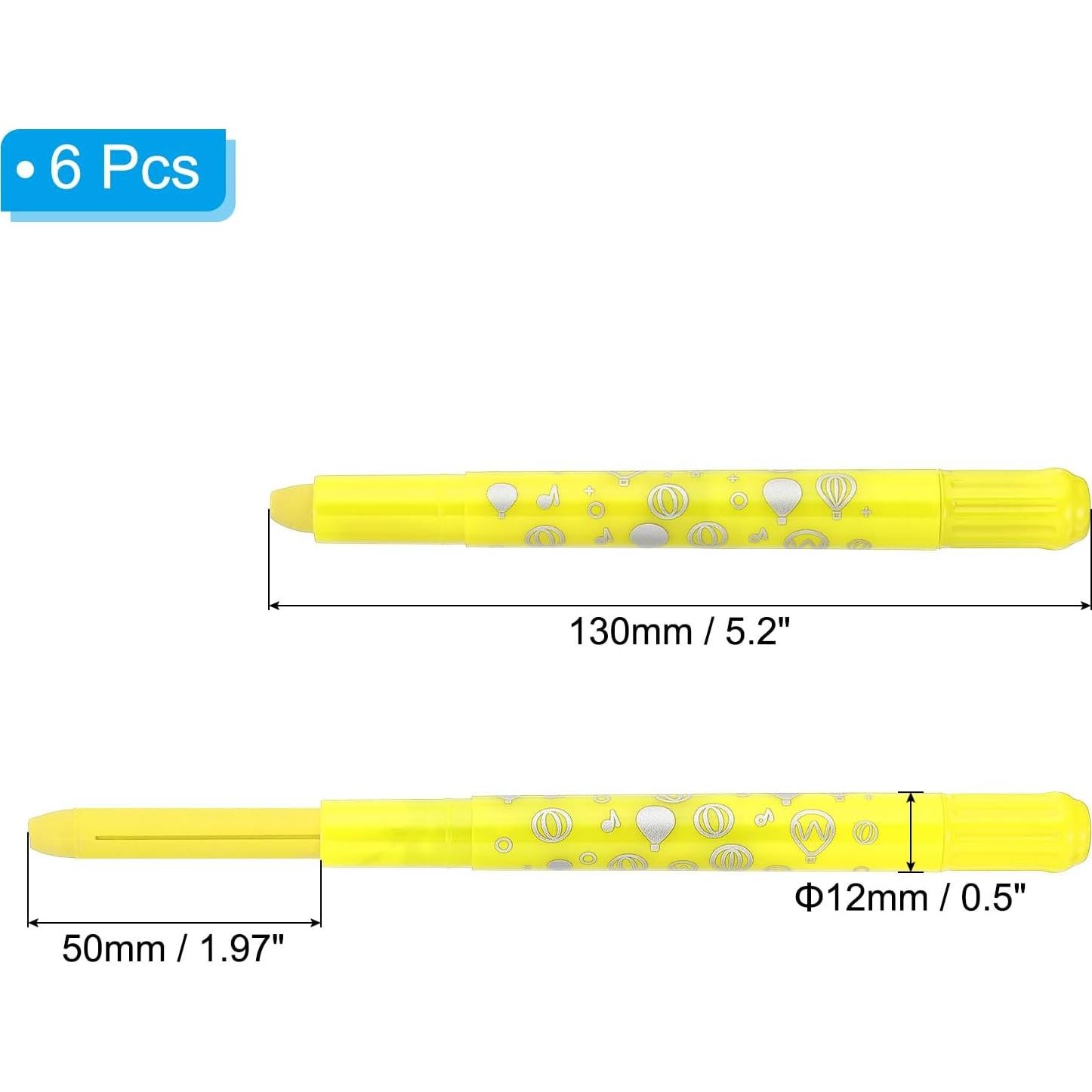 Crayones Acuarelables PATIKIL 6Pcs Amarillo Claro