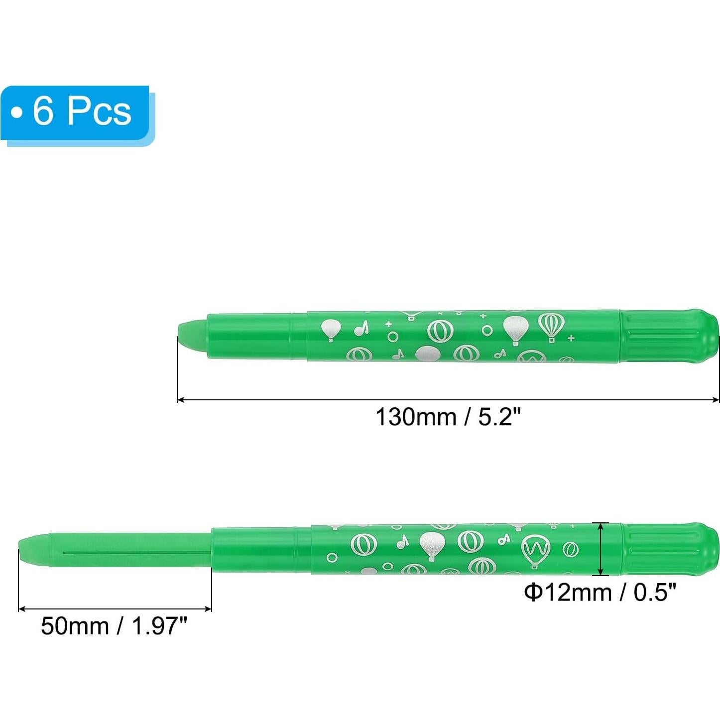 Crayones Acuarelables PATIKIL 6Pcs Verde Esmeralda
