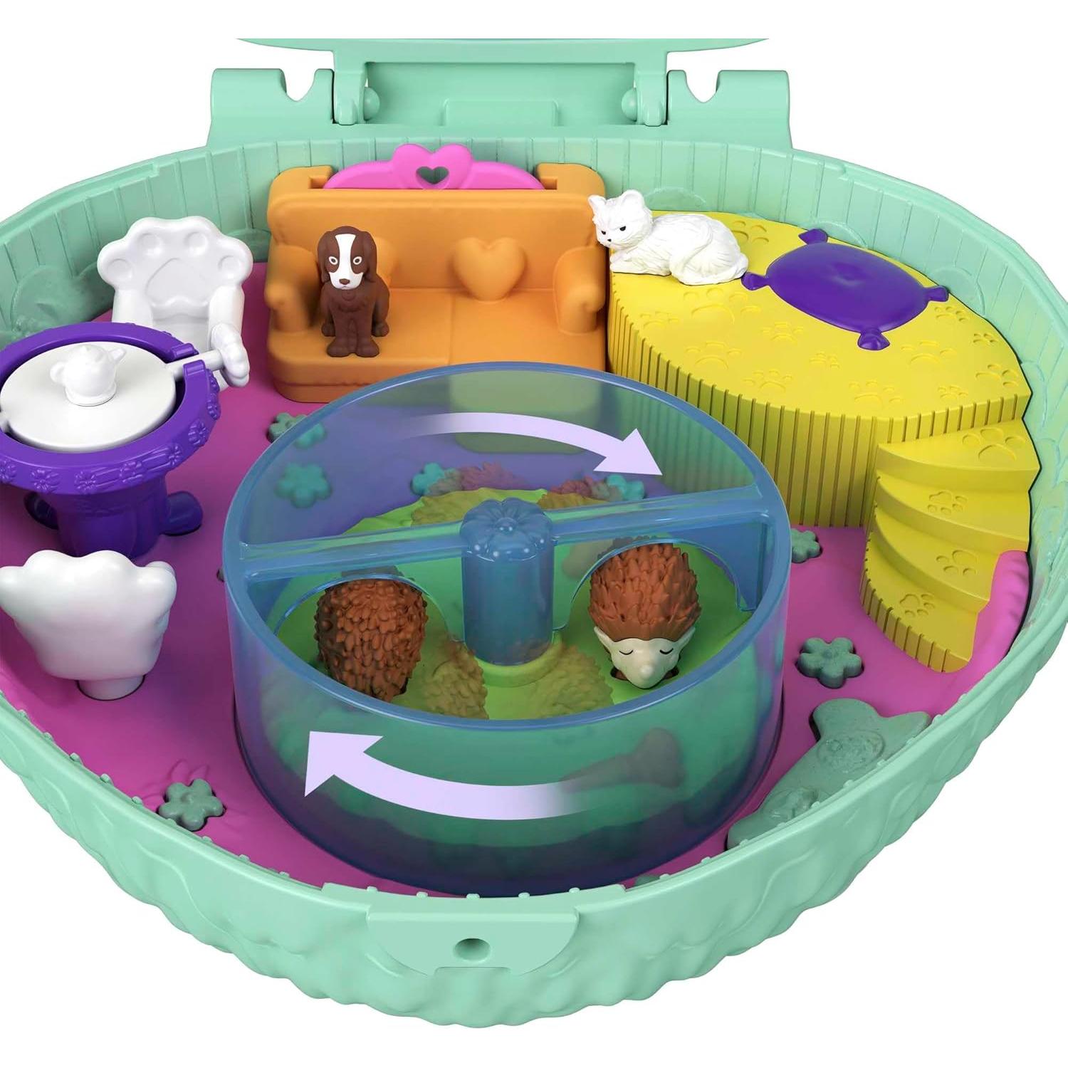 Juego Compacto Polly Pocket Café de Erizo con 2 Muñecas y Mascotas