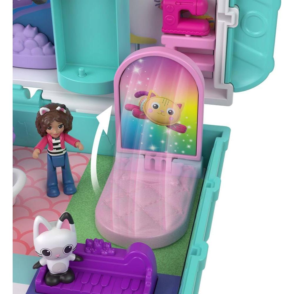 Compacto Polly Pocket x Gabby's Dollhouse con 9 Accesorios