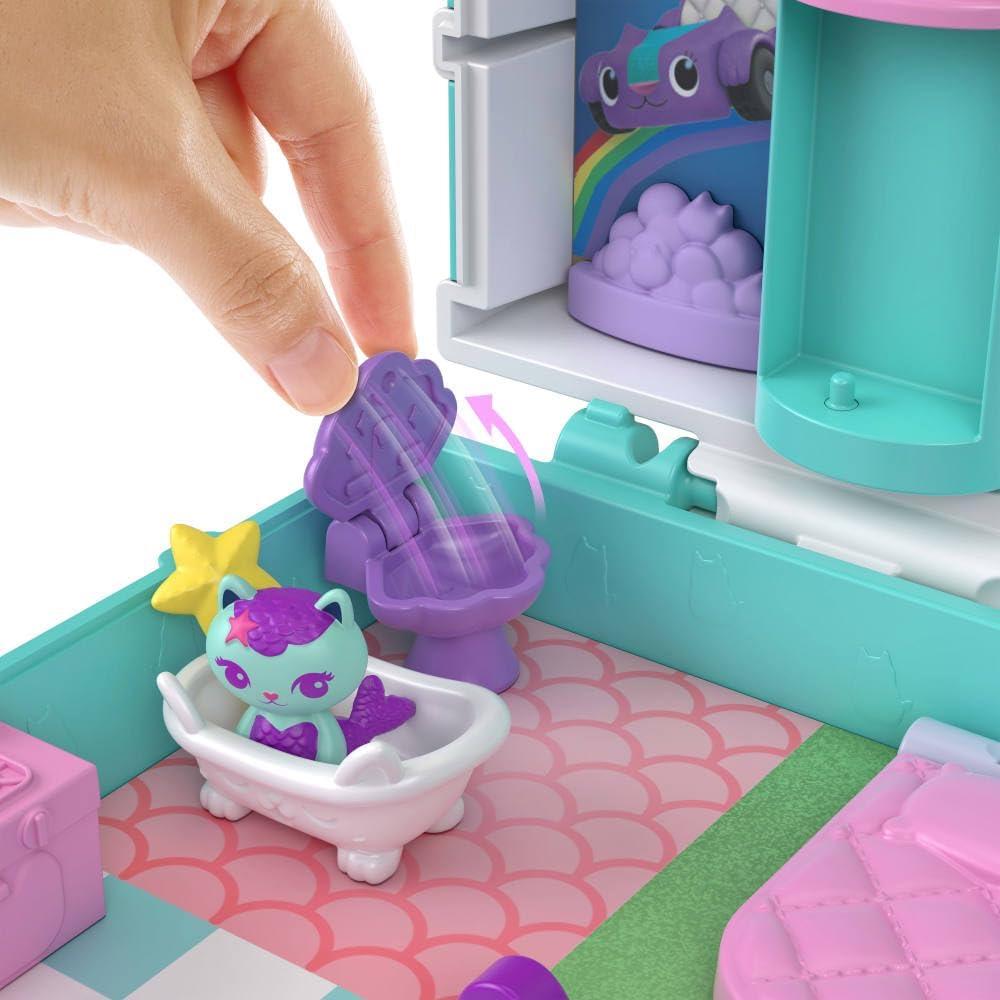 Compacto Polly Pocket x Gabby's Dollhouse con 9 Accesorios